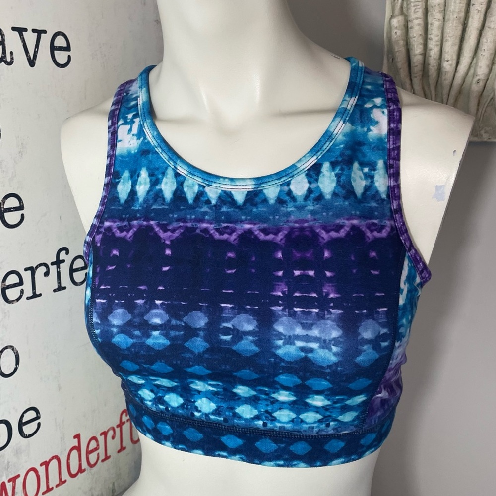 Gaiam soft jewel toned sports bra top medium